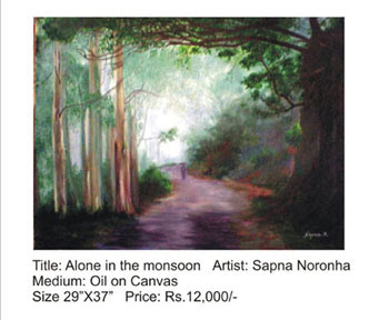 Alone in the monsoon painting by Sapna Noronha | Art Easel | theKeybunch decor blog
