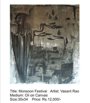 The monsoon festival painting by Vasant Rao | Art Easel | theKeybunch decor blog