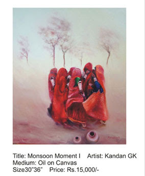 The 'monsoon moment' painting by Kandan GK | Art Easel | theKeybunch decor blog