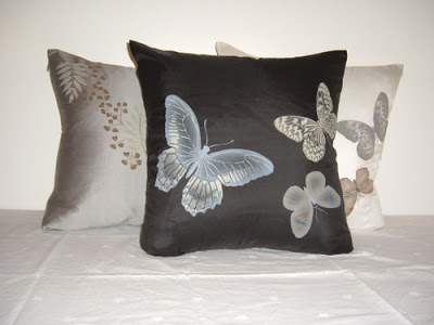 The Fern and the Butterfly pillow collection from Siw Thai Silk