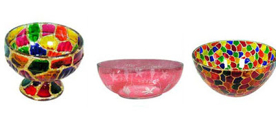 Glass bowls from Tiya