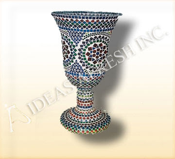 Glass in decor | Mosaic glass vase from Ideasafresh