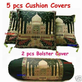 Taj Mahal Silk Knitted Cushion and Bolster Covers from eBay online store