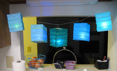 the beautiful handmade paper lanterns by Sarah of Infused Goods