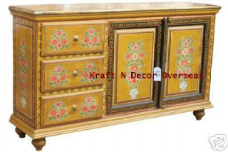 an antique decor of handpainted cabinet
