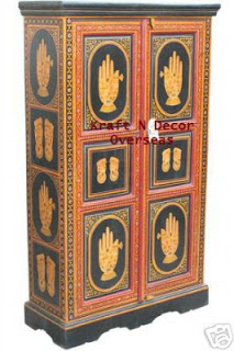 an antique decor of hand painted furniture