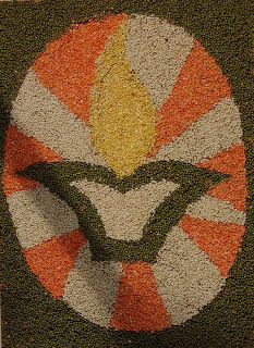 Rangoli made by pulses and grains