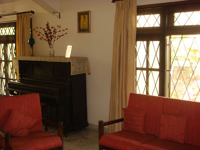 The Indian style sofa set at the living area