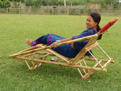 beach chair made from bamboo