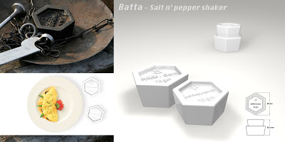 Salt n Pepper Shaker inspired by the obsolete weighing blocks