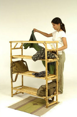 storage racks made from bamboo