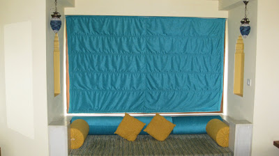 My favorite-built in window seating/bed, loved the color combination