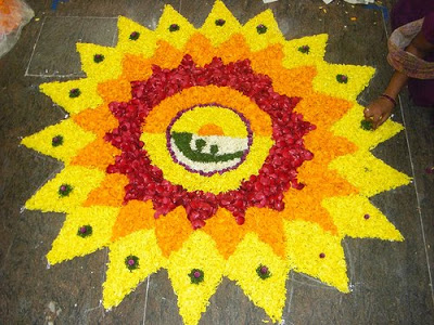 Flower rangolis