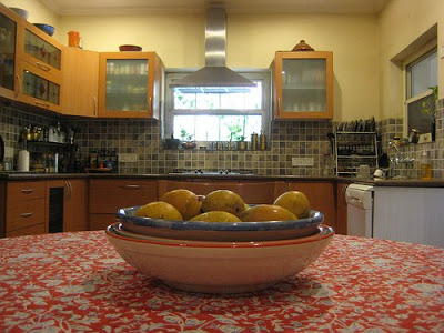 mangoes basket is an old antique wood painted