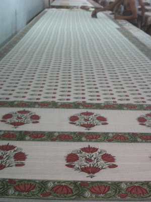 hand block printed - flower design