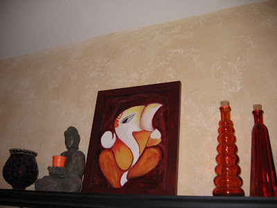 the beautiful Ganesha painting made by Meenakshi's mother-in-law