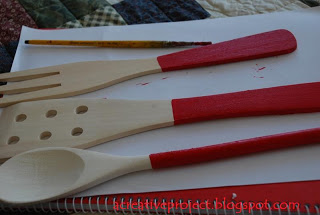 a painted wooden spoon