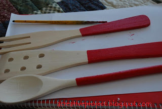 a painted wooden spoon