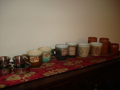 collection of Indian chai cups