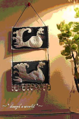 The completed recycled wall art | Recyled Art | theKeybunch decor blog