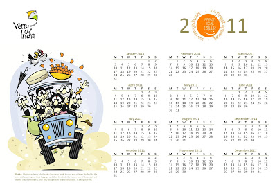 A lovely calendars with Vikram's trademark