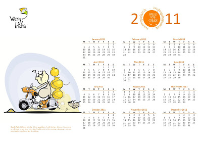 A lovely calendars with Vikram's trademark