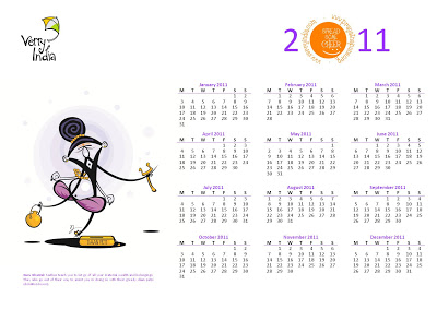 A lovely calendars with Vikram's trademark