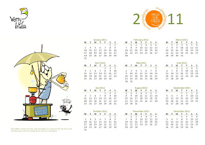 A lovely calendars with Vikram's trademark