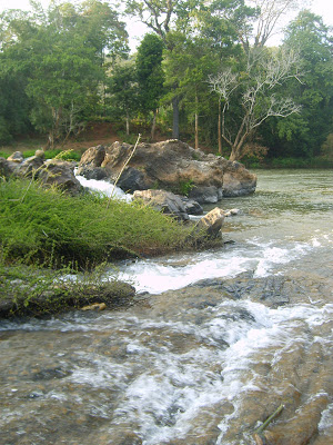 mini waterfall at badra river