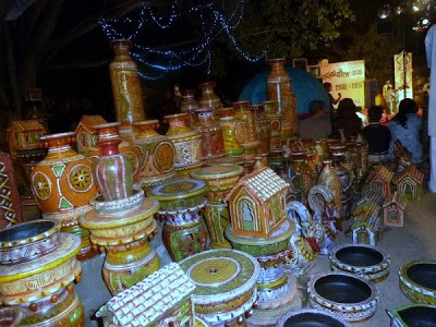 Colored Terracotta products from Kala Madhyam mela