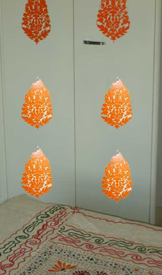 Godrej almirah makeover using stencil and acrylic paints