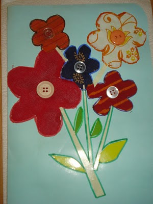 reuse fabrics to make greeting cards