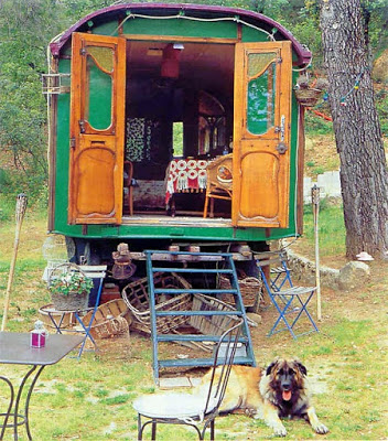 a caravan and some gypsy-inspired homes of spring decor inspiration