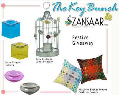 Zansaar Diwali 2012 giveaway on TheKeybunch decor blog