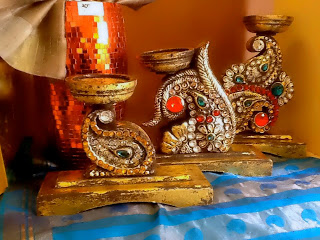 gorgeous votives with kundan uploaded by Sujatha Giri