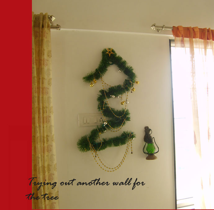 Christmas decoration at the bottom of the christmass tree