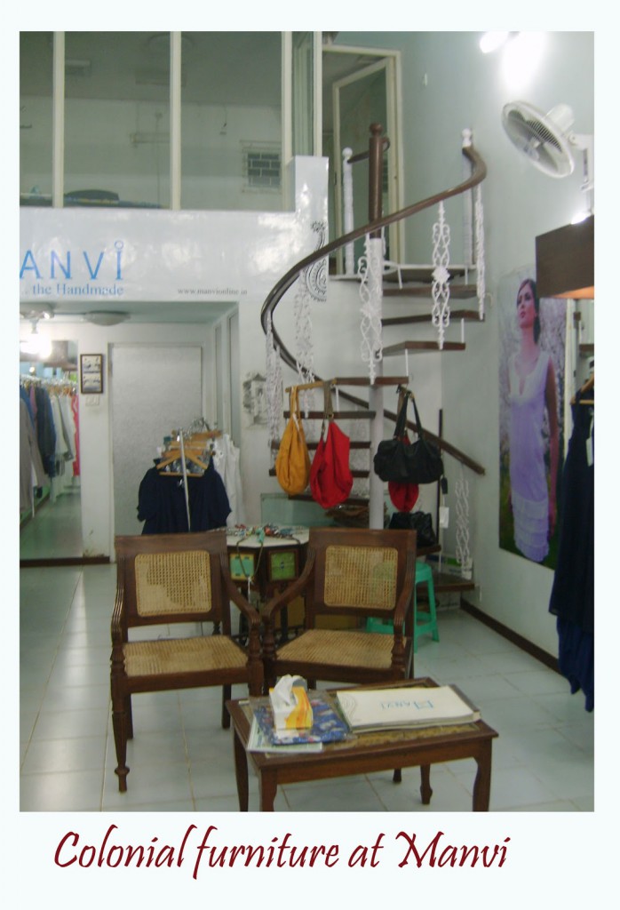 Colonial furniture at Manvi - Store Interiors and Decor