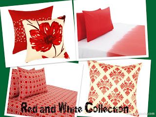 red and white cotton cushion collection from Zansaar