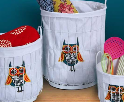 Owl storage baskets