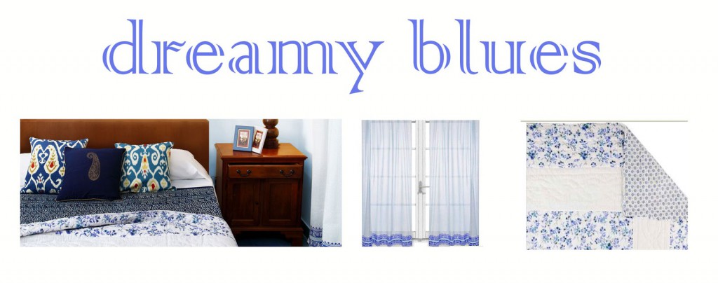 dreamy bedroom in blue