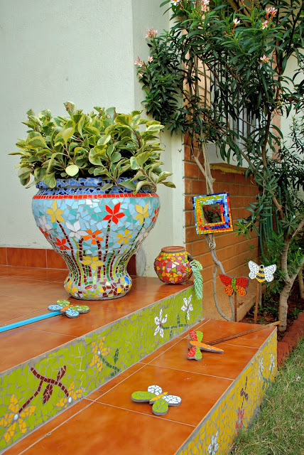 artwork done by Sarah on planter