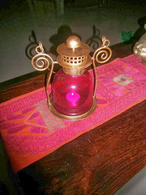 lantern brass coffee table, ethnic, 