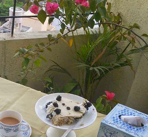 Austrian Coffee Cream Cake with Chocolate Coated Hazelnuts
