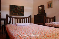 orange bedroom homestay