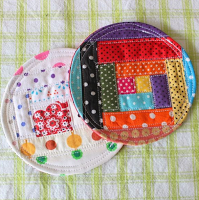 patchwork coasters handmade by runa