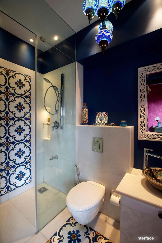 The washrooms in Turkish style | Mumbai Home Tour in its Turkish Influences