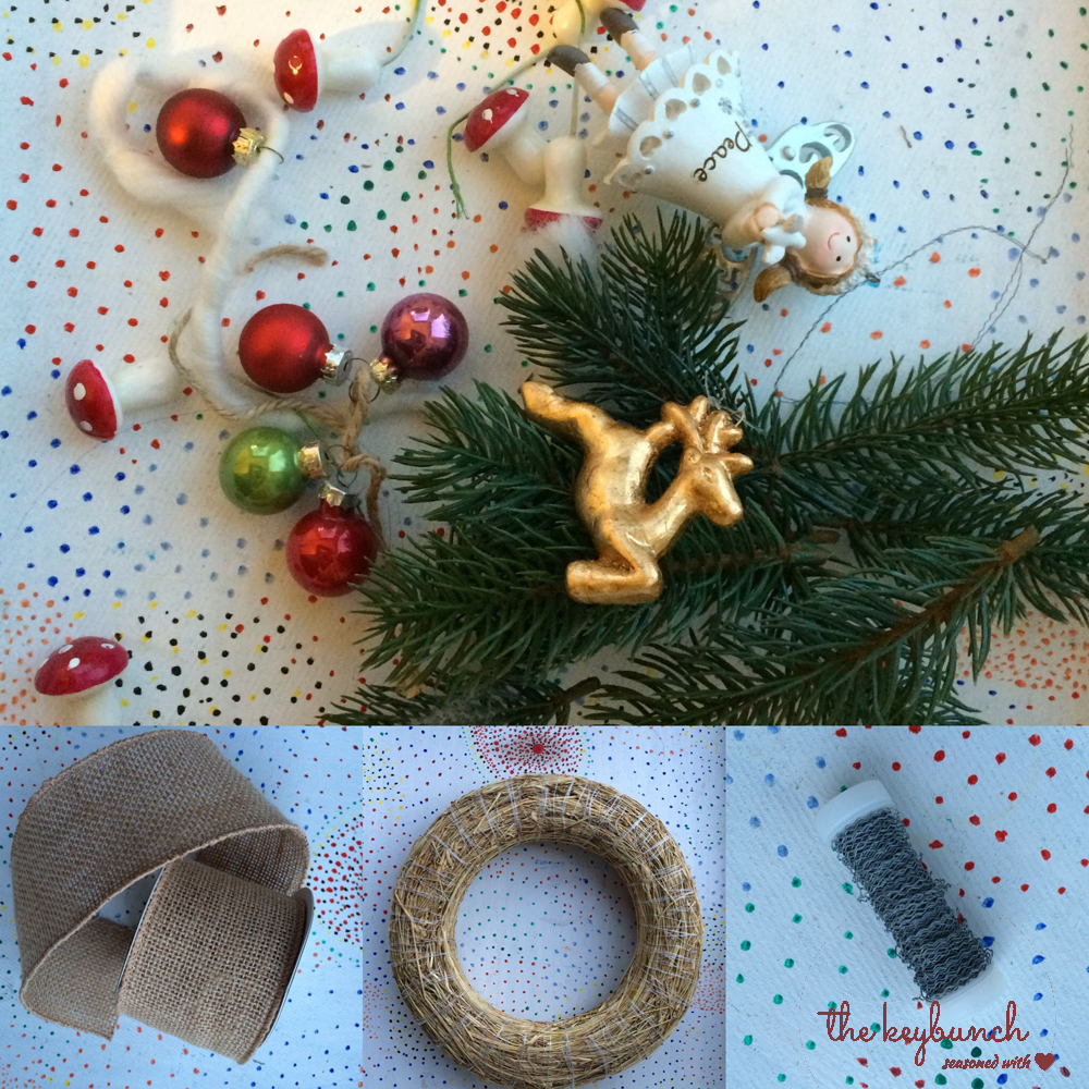 Item for making Burlap Christmas Wreath