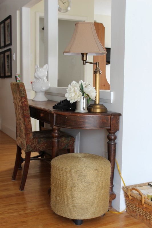 The beautiful hard wood table and vintage stained glass panes | Dhiraj & Lynda heritage pieces home decor