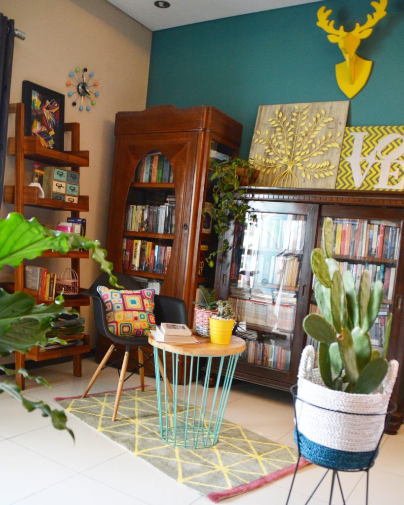 books and plants are the perfect home décor combination | Inda and Sony Sulaksono's Colorful Home tour