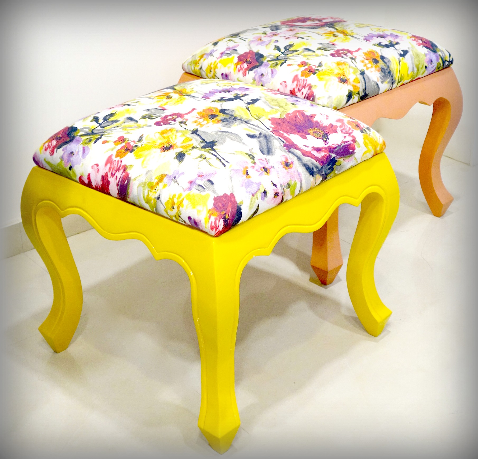 multi-purpose ottomans/stools can be used in a variety of décor scenarios around the house